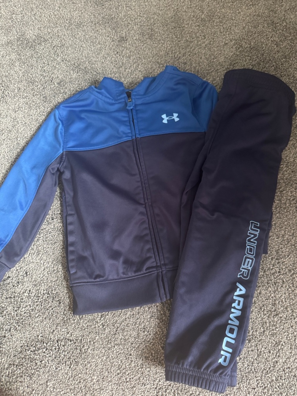Under Armour Blue and Navy Boys Athletic Jacket & Pants Set